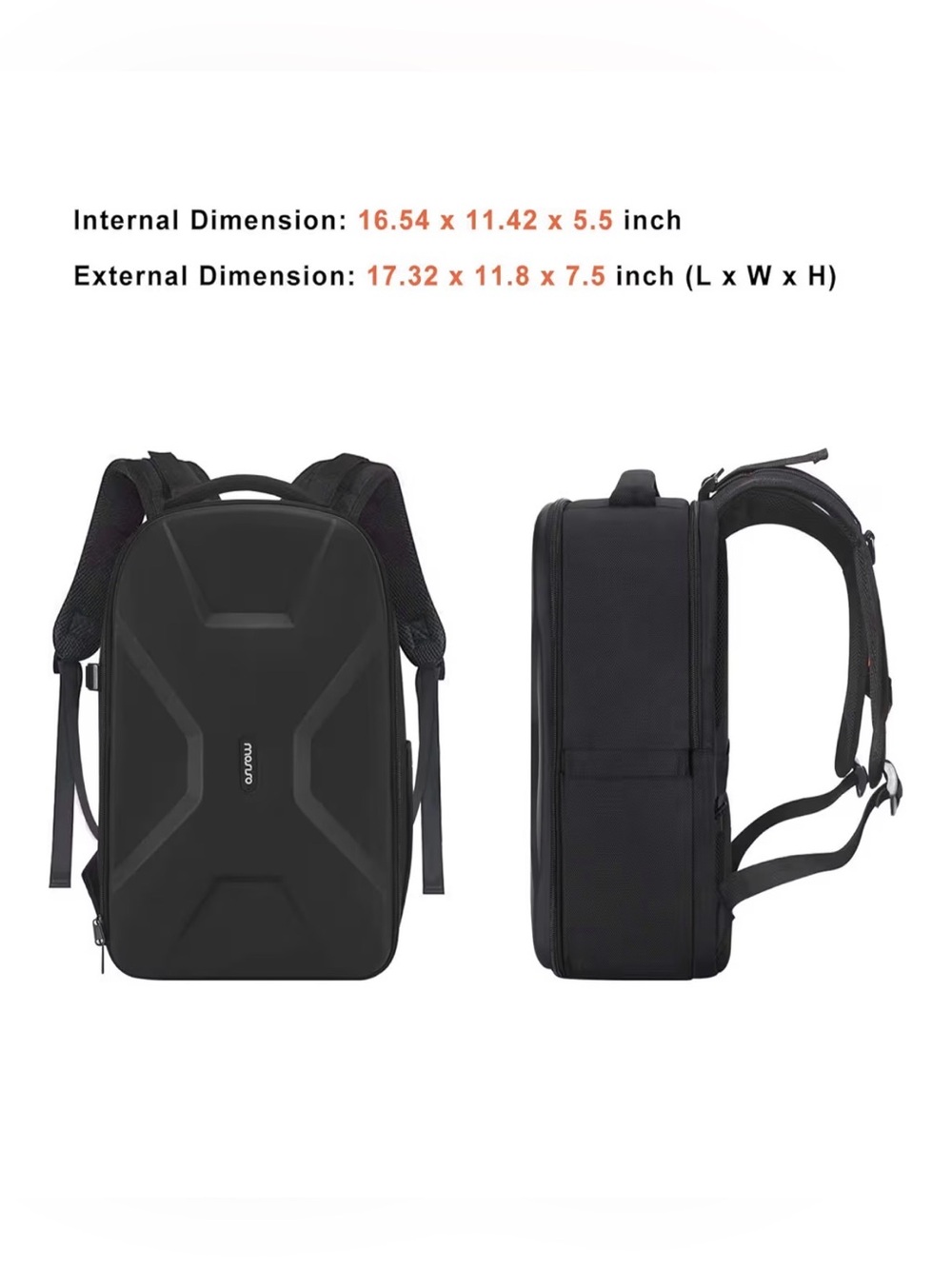 MOSISO Black Hard Shell Camera Backpack - Rugged Protective Case - Picture 10 of 10